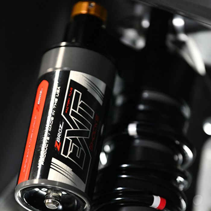 Zbroz X2 center exit shock reservoir detail — Ski-Doo Mountain sled