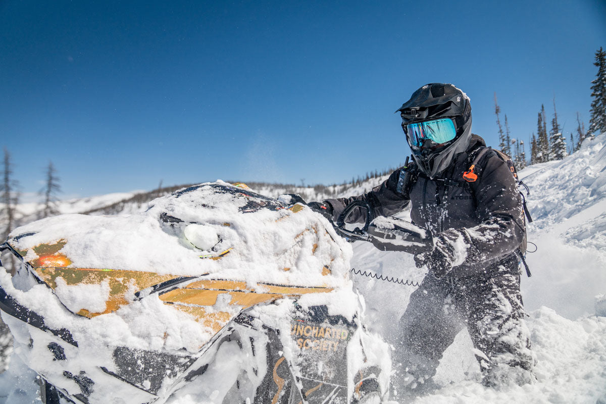 Guided snowmobile adventure through Utah powder above Park City