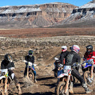 Dirt bikers exploring scenic Southern Utah backcountry near St. George