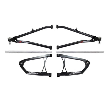 Zbroz 34-inch billet upper chromoly A-arm kit for Ski-Doo Gen 4 Gen 5 — black