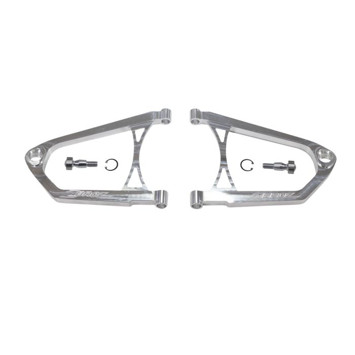 Zbroz 34-inch billet A-arm kit for Ski-Doo Gen 4 Gen 5 — raw finish