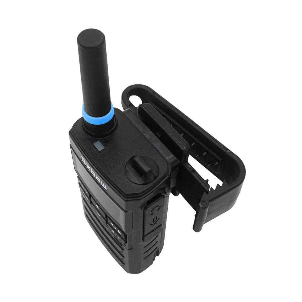 Renegade X radio with universal shoulder strap mount for dirt biking