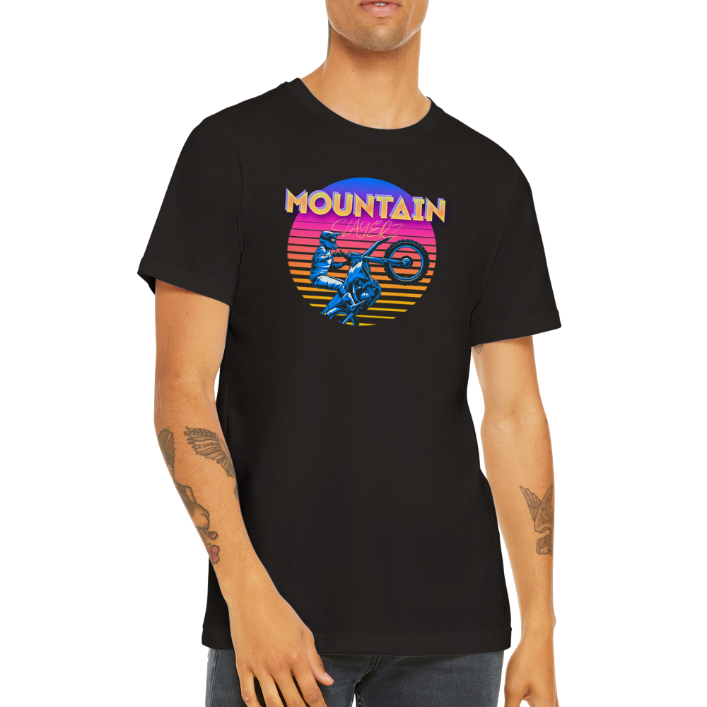 Mountain Slayerz retro tee — lifestyle view